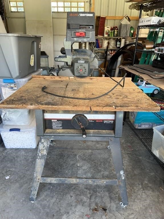 Craftsman radial saw on stand