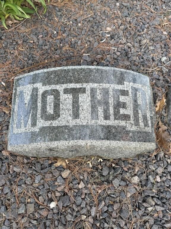 Mother granite headstone