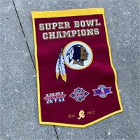 Red Skins Super Bowl Champion Banner 24W x 37L