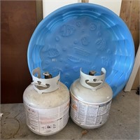Pair of Propane Tanks (empty) w/ Molded Plastic