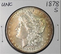 1878-S USA Silver Morgan Dollar - Toned