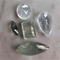 40.20 Ct Faceted Aquamarine Gemstones Lot of 5 Pcs