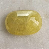 CERT 3.75 Ct Faceted Heated Yellow Sapphire, Oval