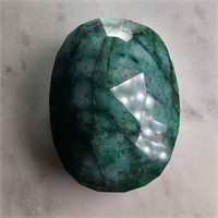 CERT 463.70 Ct Faceted Colour Enhanced Emerald, Ov