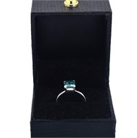 APPR $2100 Moissanite Ring 1.6 Ct 925 Silver