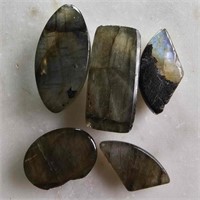 61.40 Ct Cabochon Labradorite Gemstones Lot of 5 P