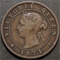 Canada Prince Edward Island One Cent 1871 Reverse