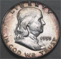USA Franklin Half Dollar 1953