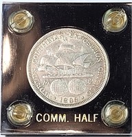1893 USA 90% Silver Half Dollar Columbian Expo