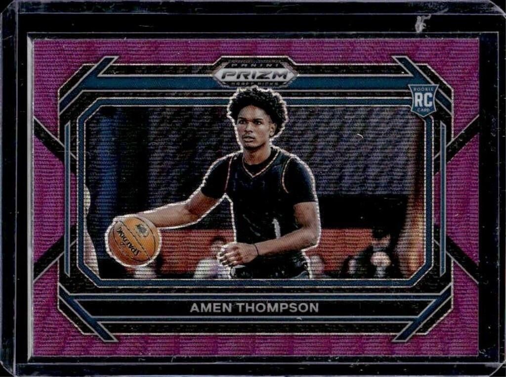 Amen Thompson Purple Wave Prizm Rookie Card 2023