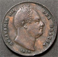 Great Britain William III Farthing 1834