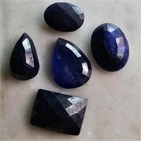 56 Ct Faceted Hue Enhanced Blue Sapphire Stones Lo