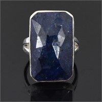 Blue Sapphire Gemstone Ring, 925 Silver , Gemstone