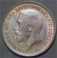 Great Britain George V One Penny 1918