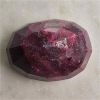 CERT 77.63 Ct Faceted Colour Enhanced Ruby, Oval S
