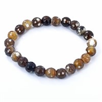8mm Agate Stretchable Bracelet, Can fit anyone