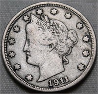 USA Liberty Head  Nickel 1911