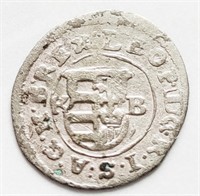 Hungary 1686 Leopold I silver Denar coin