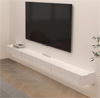Bixiaomei Floating TV Stand  73' 72.83IN White