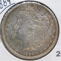 1889 Morgan Silver Dollar.