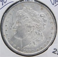 1890 UNC Morgan Silver Dollar.