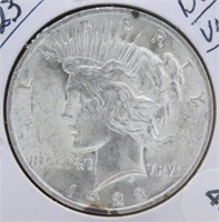 1923 BU/UNC Peace Silver Dollar.