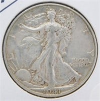 1941-D Walking Liberty Silver Half Dollar.
