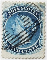 Nova Scotia 1860 Victoria 5 Cents Stamp #10