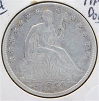 1854-O with Arrows Seated Liberty Silver Half