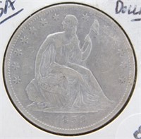 1859-S Seated Liberty Silver Half Dollar.