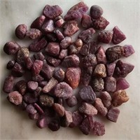 305 Ct Rough Untreated Ruby Gemstones Lot