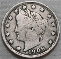 USA Liberty Head  Nickel 1906