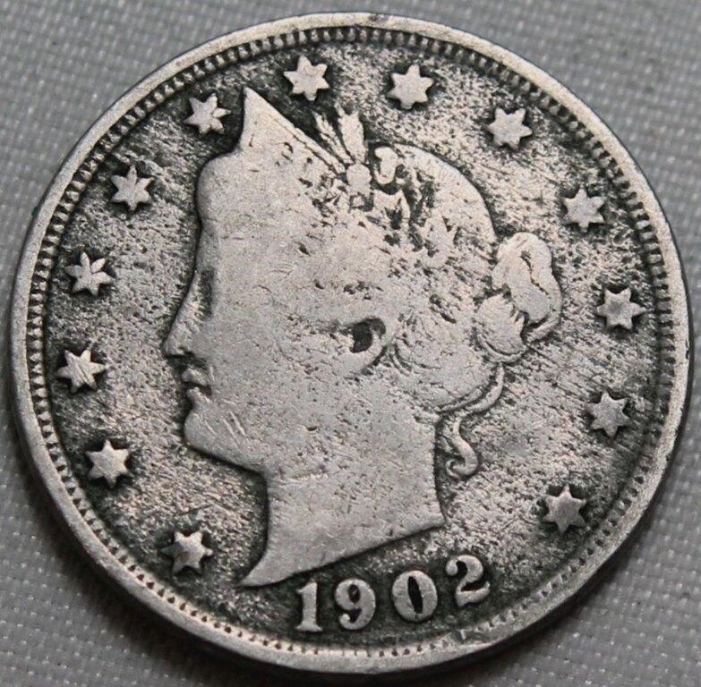 USA Liberty Head  Nickel 1902