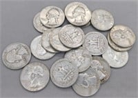 (20) Assorted Dates 1953-1964 Washington Silver