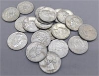 (20) 1964 Washington Silver Quarters.
