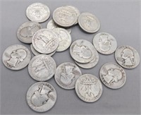 (20) Assorted Dates 1950-1959 Washington Silver