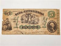$5 Bank of Pittsylvania July 1861