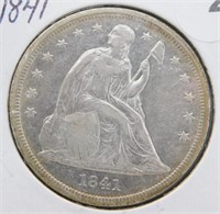 1841 Liberty Seated Dollar.