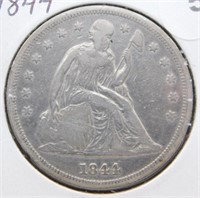 1844 Liberty Seated Dollar.
