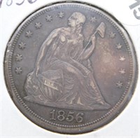 1856 Liberty Seated Dollar.