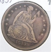 1859-S Liberty Seated Dollar.