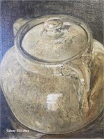 Signed George Walford Oil on board Bean Pot