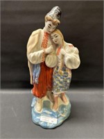 Heavy European Loving Couple Figurine 11"h