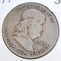 1949-S Franklin Half Dollar.