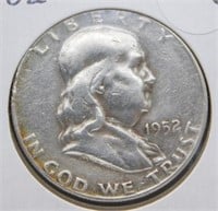 1952-S Franklin Half Dollar.