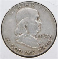 1954-D Franklin Half Dollar.