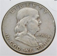 1954-S Franklin Half Dollar.