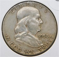 1958 Franklin Half Dollar.
