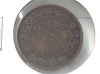 1899 Canadian 1 Cent (vf)