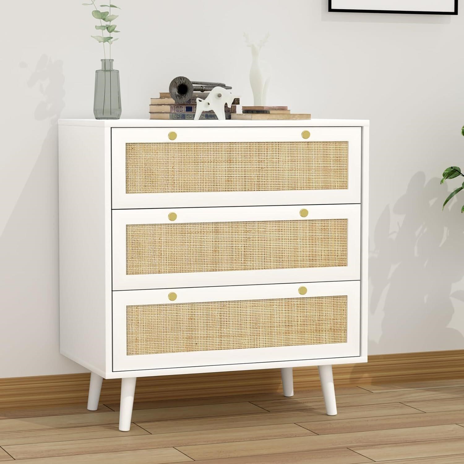 Anmytek 3-Drawer Dresser  Wood  H0072